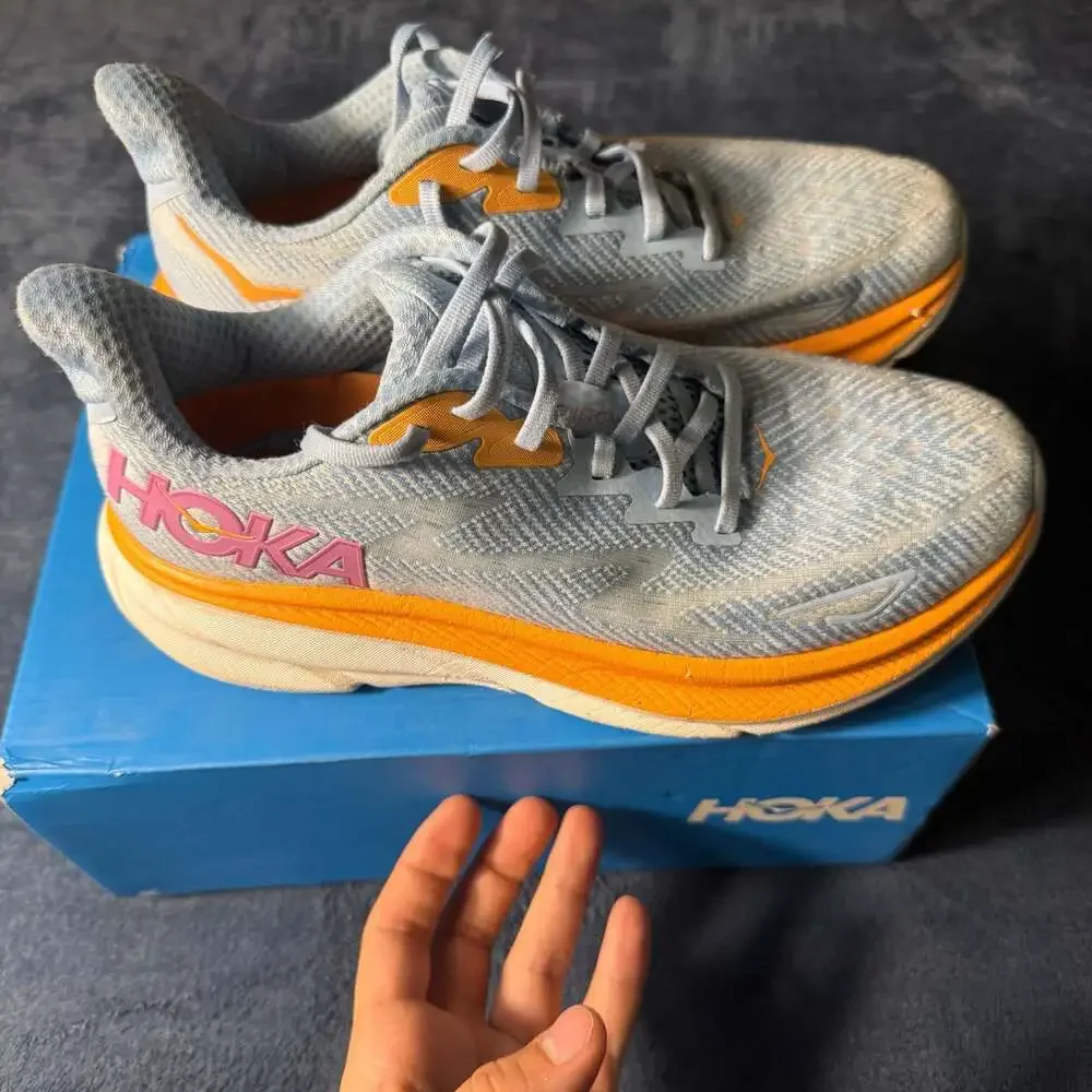 Hoka Women's Clifton 9 Running Shoes Airy Blue/Ice Water